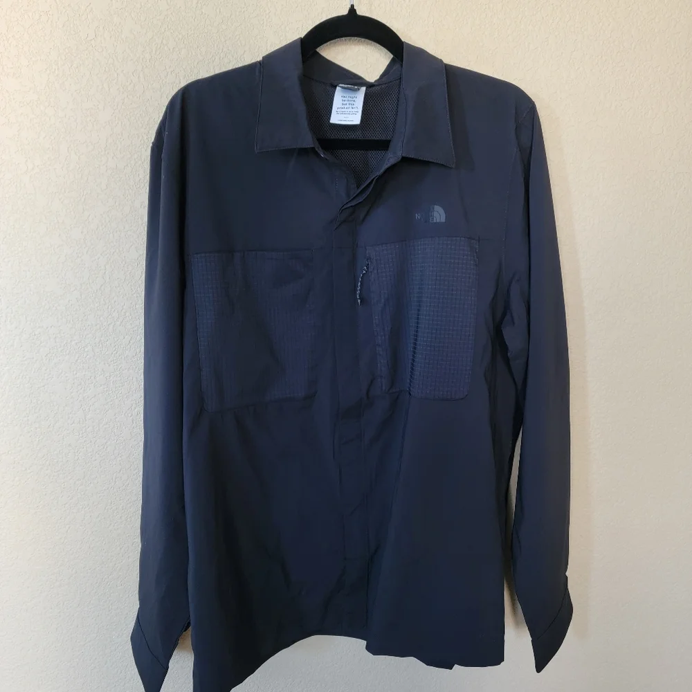 The North Face Men’s Long-Sleeve Lightrange Shirt In Black, Size XL